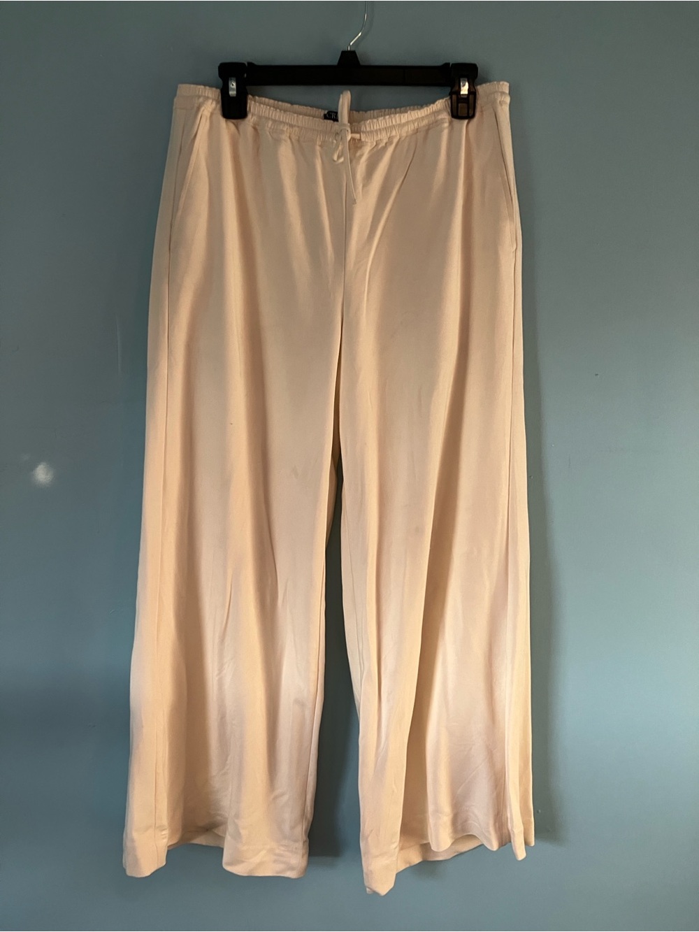 J. Crew Ivory Super wide Stratus Drawstring Pants - Picture 4 of 5